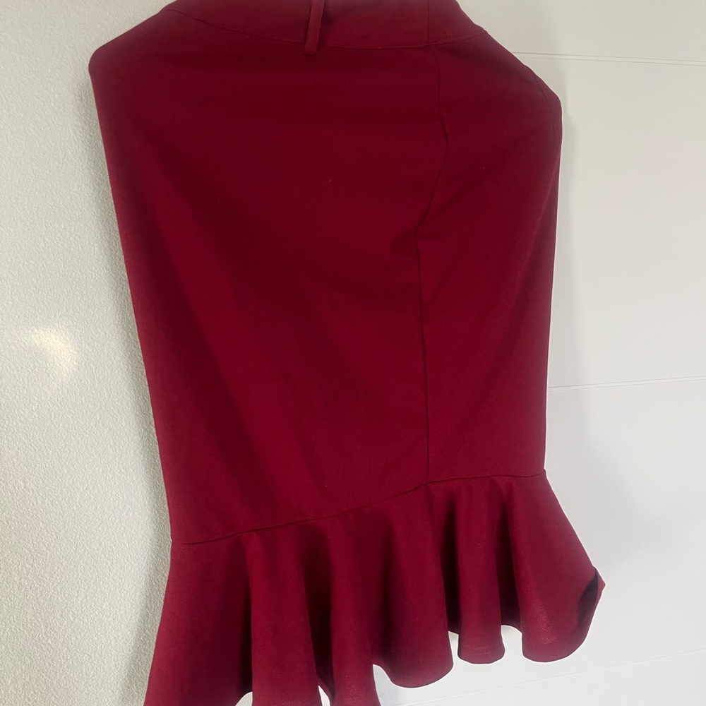 Elegant Red Women's Skirt